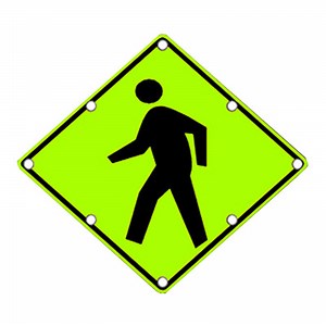 Solar Powered Flashing LED Pedestrian Crossing Sign-trafficsafetywarehouse.com