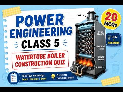 Power Engineering 5th Class Boiler Quiz | Watertube Boiler MCQs
