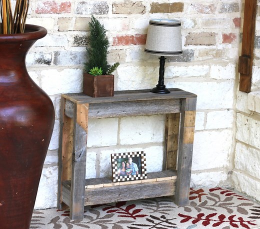 Rustic Accent End Table - Etsy