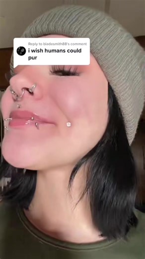 #stitch with @aesthetic.dxrling heard we are showing people how to purr? Threw in a bonus Predator click too! #peoplepurrs #purrbuddy #purring #hiddentalents #purrpals #purringnoises #foryou #fyp #foryoupage