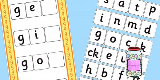 CVC g Word Activity Including Phase 2 Letters and Sounds
