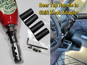 Beer Tap Handle to Shift Knob Adapter ~ https://etsy.me/3ZK0Ia4 | Roadkill Customs