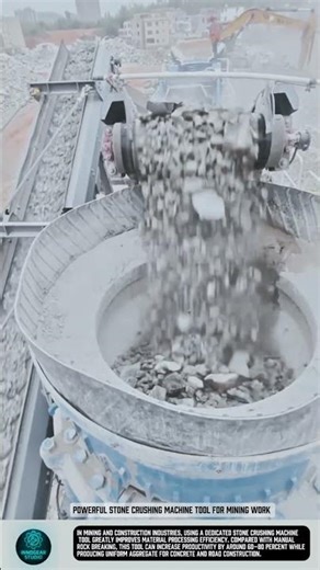 Powerful stone crushing machine tool for mining work #tools