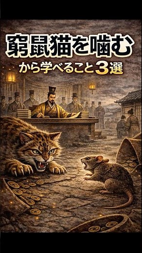 窮鼠猫を嚙むから学べること3選 #故事成語 #むかしばなし #ビジネス