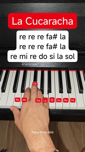 178K views · 2.6K reactions | La Cucaracha #piano #pianotutorial #pianolessons #short #pianomusicalite | Piano Musicalité | Facebook