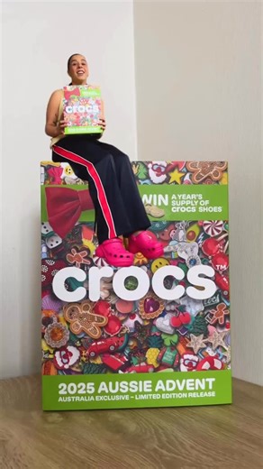 Crocs Australia on Instagram: "Countdown’s on! 🎁 The Aussie Advent Calendar has arrived! Find The Golden Classic Clog Jibbitz Charm and Win 🤩"