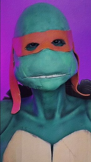 Teenage Mutant Ninja Turtle Halloween Makeup #tmnt #teenagemutantninjaturtle