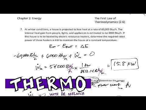 Thermodynamics - 2-6 First law - Conservation of energy examples
