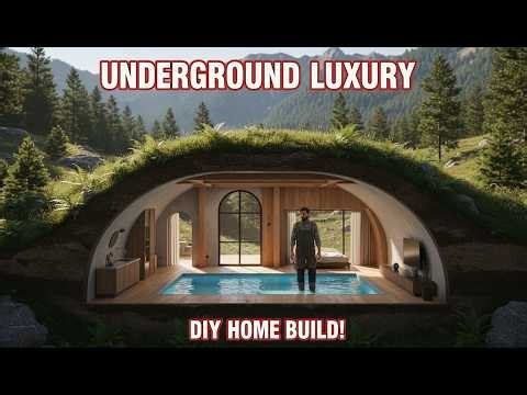 I Built a Hidden Underground House With a Grass Roof & Swimming Pool — Alone