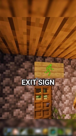 Exit Sign Logo in Minecraft #shorts