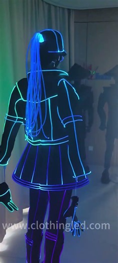 LED fiber optic light-emitting dance costume