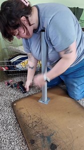 My new sewing desk!! I found this gem on Facebook marketplace. Tutorials is the best for helping me with this deceptively, heavy table!!#sewingtable #craftroom #organization #sewing #quilting | Fernandfinchhandmade