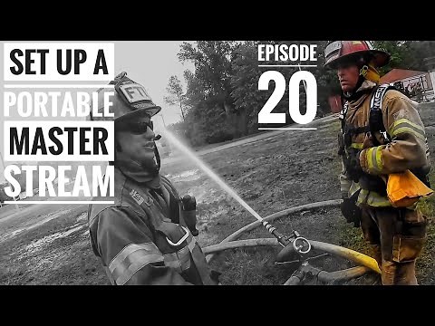 How to Set Up a Portable Master Stream Using a Deluge Gun for Firefighter Training | Episode 20 vlog