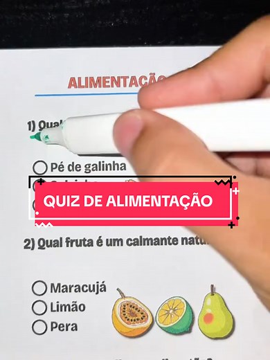 Quiz de Alimentos Saudáveis e Curiosidades