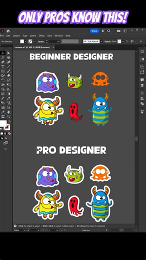 Make Perfect Outlines Instantly in Illustrator 2025 🚀#shorts