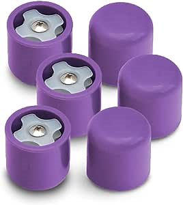 Deal: 3 Pairs Extra Durable GlideCaps Walker Caps (Purple)