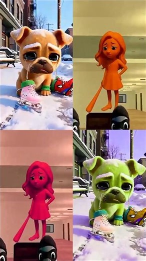 Dog's Ice Skating Dream! From Clumsy Learning to Dancing on Ice #coffin dance song cover