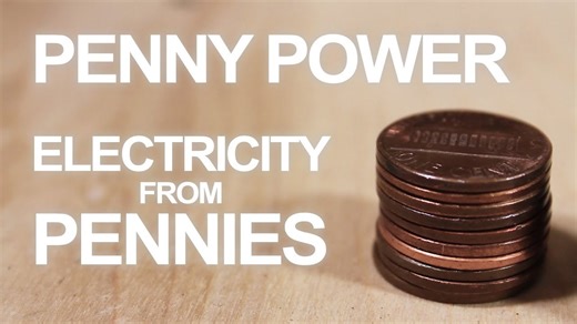 Make a 3 penny battery for DIY power on a budget