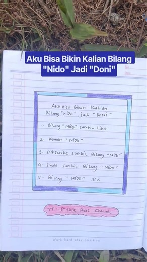 Bisa Bikin “NIDO” Jadi “DONI”? 😱 Coba Ikuti Tantangannya! #Shorts #viral
