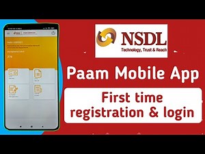 NSDL Paam Mobile App first time registration & login