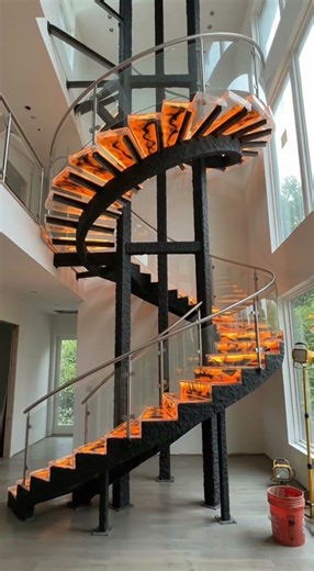 Lava Resin Spiral Staircase Build