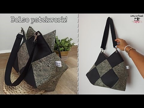 Cómo hacer un bolso de patchwork🧵| Muy fácil 😊| Patrón gratis!