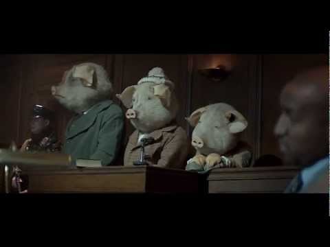 The 3 little pigs and the big bad wolf story.