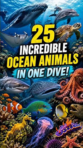 Episode 43: 25 Incredible Ocean Animals in One Dive! 🐋🦈🐙🐢 | Amazing Marine Life Documentary