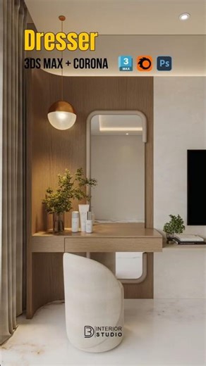 Dresser Design in 3ds Max 🔥 | Quick Tutorial #shorts | @3dinteriorstudio