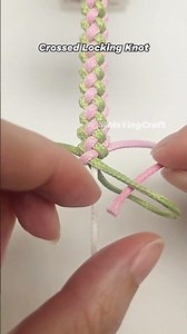 How to Tie Crossed Locking Knot 2601096 Quick Macrame Tutorial #shortstutorial #knot #diy#handmade #