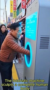 The futuristic machine sculpts a complete human body