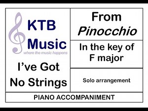 I've Got No Strings (Pinocchio)[Piano Accompaniment]