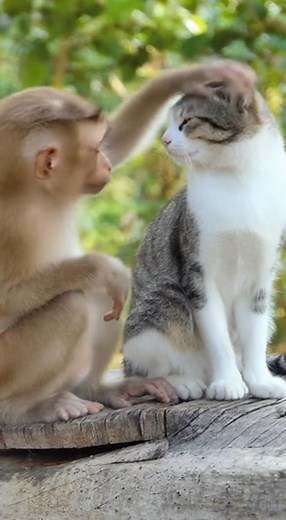Get ready for the most unexpected animal comedy! 🐒💥🐱 A mischievous monkey gives a surprise slap to a calm cat, and the cat’s shocked reaction is absolutely hilarious! 😂 No animals were harmed — it’s just a natural and funny moment between two curious animals. If this clip made you laugh, don’t forget to LIKE, SHARE & FOLLOW for more cute funny animal videos every day! ❤️ #viral #funnyvideo #animalvideo #funnyanimals #cuteanimals #animalvideos #catsofinstagram #pets #petsofinstagram #animals 