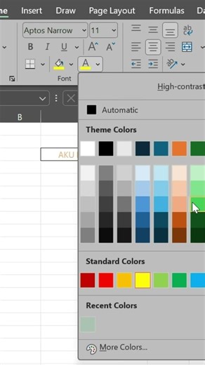 Excel Dasar | Cara Mengubah Warna Teks di Excel