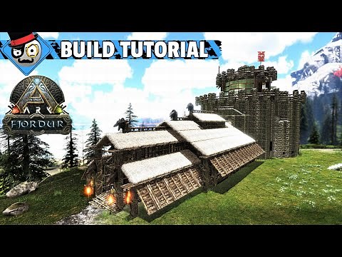 Ark: Fjordur - How to build a castle - End Game crafting base - Viking stronghold and Longhouse
