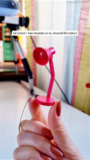 Making a tiny JOINTED LAMP with OLD PACKAGING! 🤩💡 #dollhouse #diy #miniatures