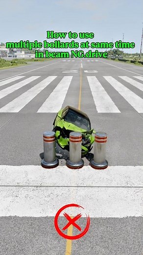 How to Use Multiple Bollards in BeamNG.drive | BeamNG.drive tutorial #beamngdrive #beamngexperiments