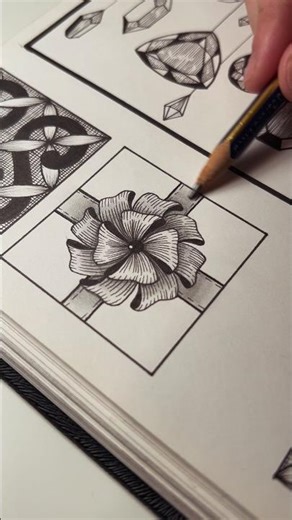 Step by step zen pattern tutorial 🎀 #zenpatterns #zenart #howtodraw #art #zentangle
