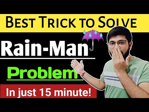 Rain man Problem Trick | How to solve Rain man problem | IIT JEE NEET tricks | Physics Class11 Chap3