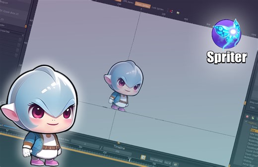 Little alien - 2D Animated Character (Spriter) by Gamelauncher Shop