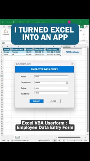 i turned excel into APP. #exceltips #excel #microsoftexcel