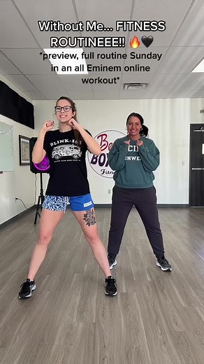 Ayyyy.. Eminem workout playlist with new routines coming this Sunday to you online workout library!! *full workouts through our #beatboxingfitness app on the App Store* 🖤 #weightloss #dancefitness #workout #cardio #workout #athomeworkout