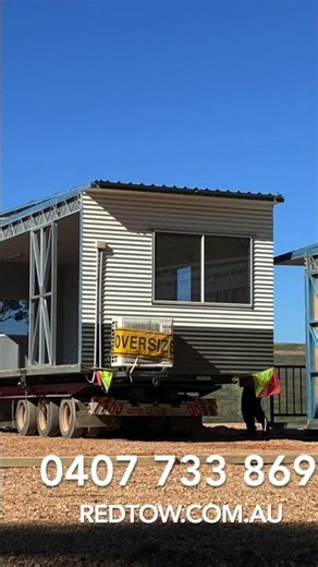 5 Portable Home Sections on Extendable SuperTilt | Tiny Home Transport Victoria. Red Tow Modular