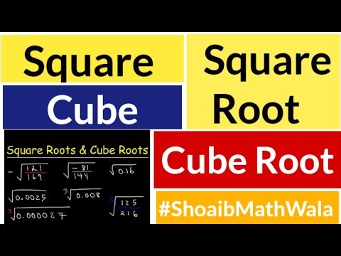 What is Square,Square Root||Cube and Cube Root in math for beginners
