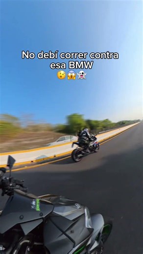 No debi correr contra esa BMW🥶😰 #kawasaki #bmw #s1000rr #zh2 #bikers #motos #videos #amigos #fyp