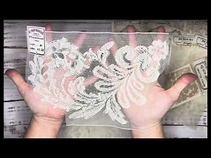 Making Vintage Lace Sample Cards Using Digitals & Stamps