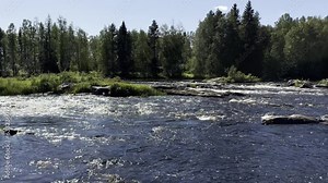 Oulu, Finland – 08/06/2023:Koitelinkoski rapids