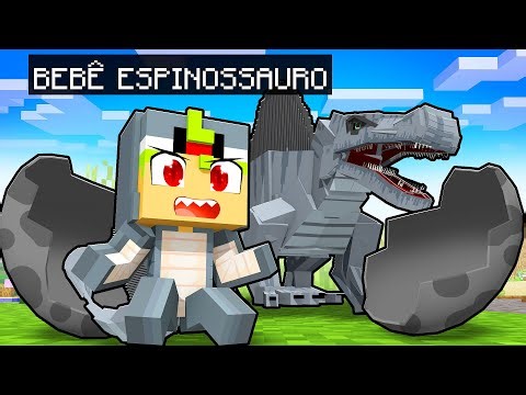 Nasci como um BEBÊ ESPINOSSAURO no Minecraft