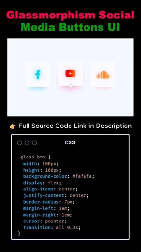 Social Media Buttons UI ✨ (CSS Animation) #coding