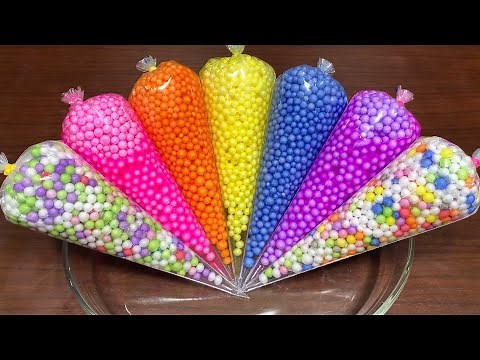 Making Crunchy Foam Slime With Piping Bags | GLOSSY SLIME | ASMR Slime Videos #1728